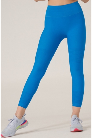 Ribbed Minimizer Tights Blue