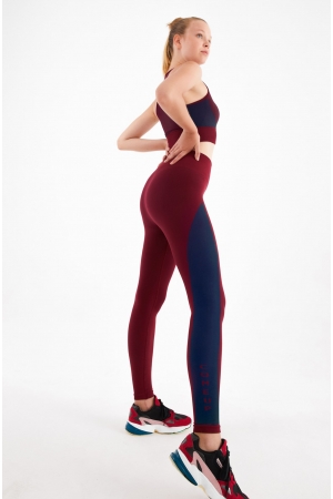 Sport Tights Burgundy-Navy