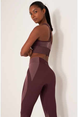 Seamless Sport Tights Burgundy Rose