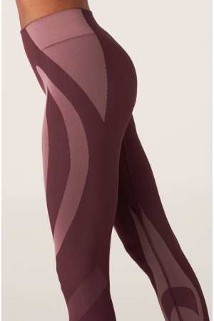 Seamless Sport Tights Burgundy Rose