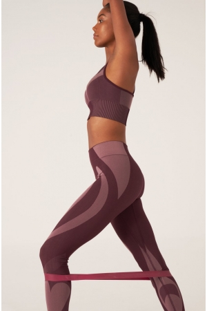 Seamless Sport Tights Burgundy Rose