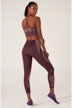 Seamless Sport Tights Burgundy Rose