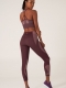 Seamless Sport Tights Burgundy Rose