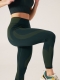 Seamless Sport Tights Green Khaki