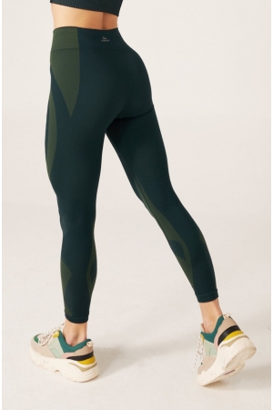 Seamless Sport Tights Green Khaki