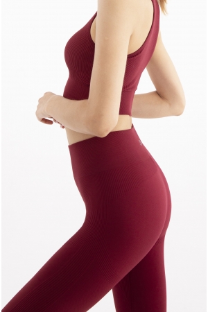 Seamless Sport Tights Burgundy