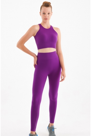 Seamless Sport Tights Purple