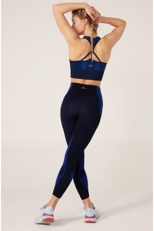 Seamless Sport Tights Black Blue